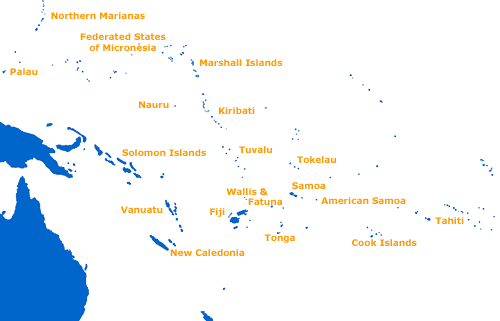 Carte du Pacifique Sud